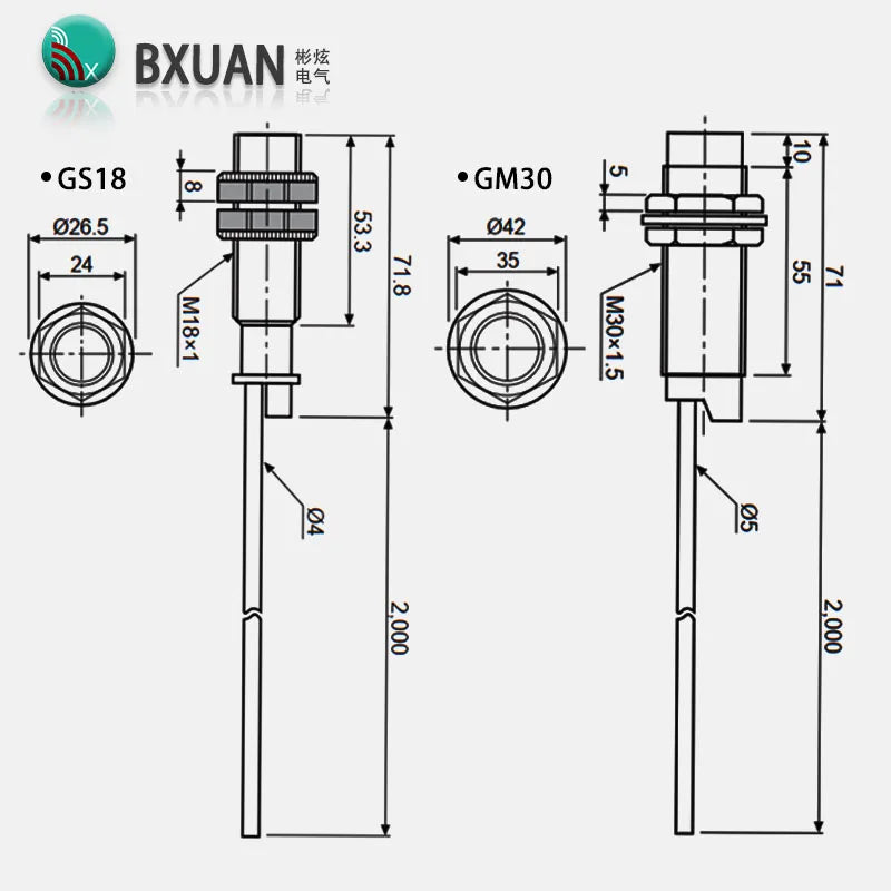 BXUAN CR18 Capacitive Liquid Level Sensor NPN PNP NO NC Level Proximity Switch 220V