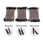 Jumper Wire 40Pins 2.54mm 10/15/21/30/40CM Female To Female, Male To Female, Male To Male Jumper Line Connecting Cable DIY KIT