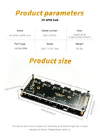 10 Port 5V 3PIN ARGB Fan Hub SATA Powered RGB Splitter for PC Case Addressable RGB Fan Light Strip