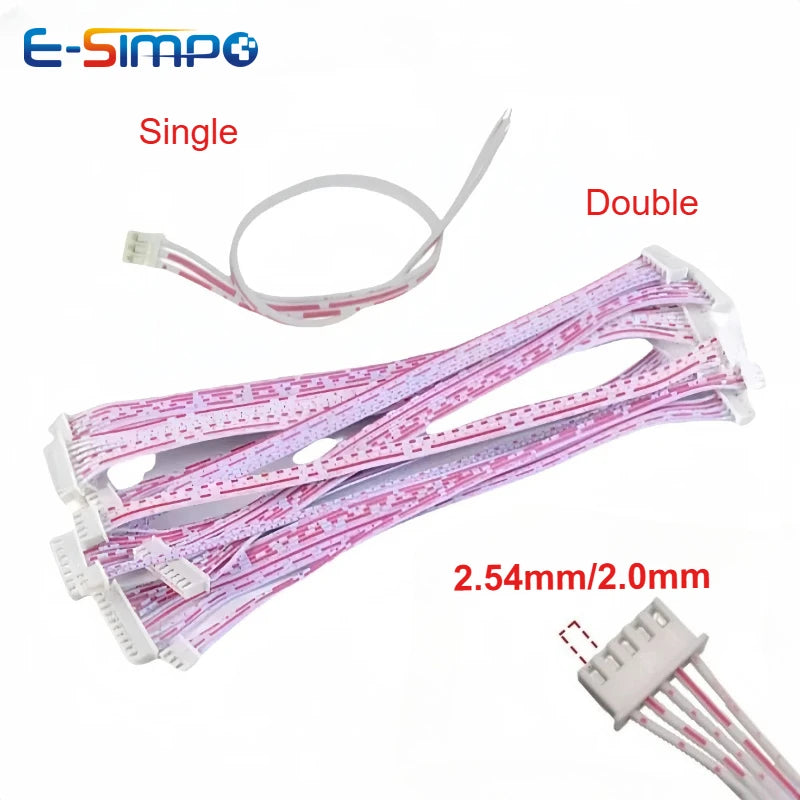 10PCS JST XH2.54 PH2.0 10/20/30/40/50cm Single/Double Head 7/8/9/10/12 Pin Crimp Electronic Flat Plug Wire Cable Connector 26AWG