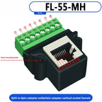 RJ45 Adapter Terminal RJ45 Adapter Terminal Cat5e Cat6 Adapter Board Network Port DIN35 Guide Rail Installation