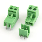 Free Shipping 10 Sets HT5.08 2Pin Right Angle Terminal Plug Type 300V 10A 5.08mm Pitch Connector PCB Screw Terminal Block