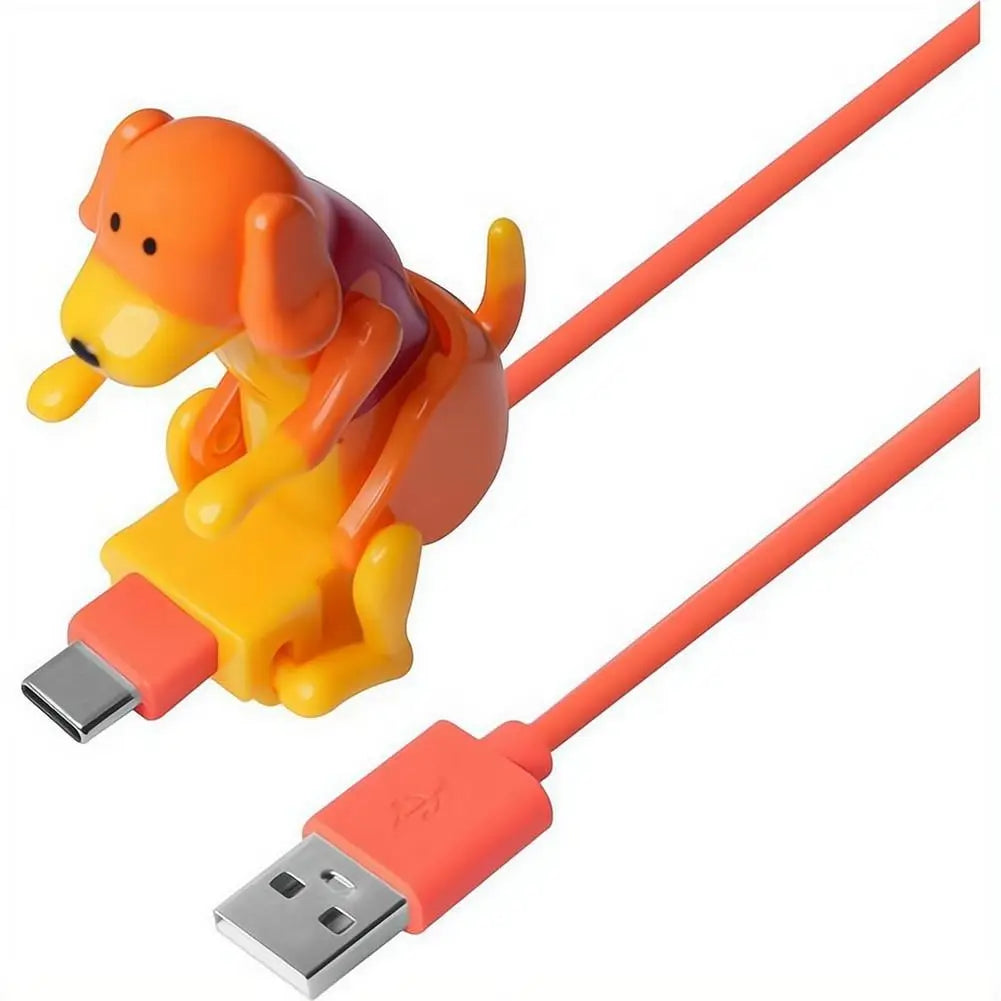 Cute Funny Dog Humping Phone Charging Cable Smartphone To Micro USB Type-C Data For Android Type-C Mobile Phone Charging
