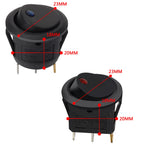 5 Pieces Car Pushbutton Switch 12V ON/OFF Luminescence Toggle Switches Round Rocker Dot Switch LED Light Waterproof