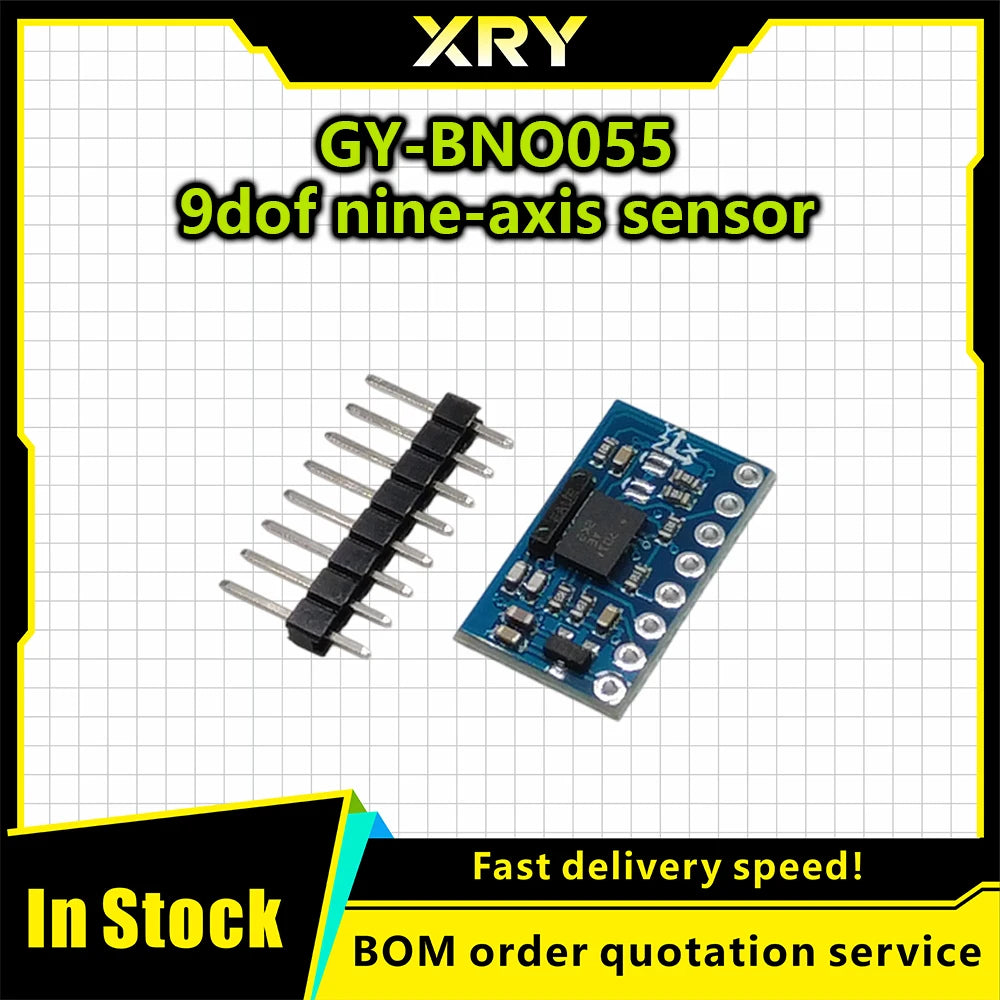 XRY GY-BNO055 9DOF 9-axis BNO055 Absolute Orientation Breakout Board Sensor Module Angle Gyroscope Module IIC Serial for