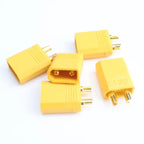 10/20 pairs XT30 2mm Gold Plated Battery Connector with Heat Shrink Tube for Drones RC Cars