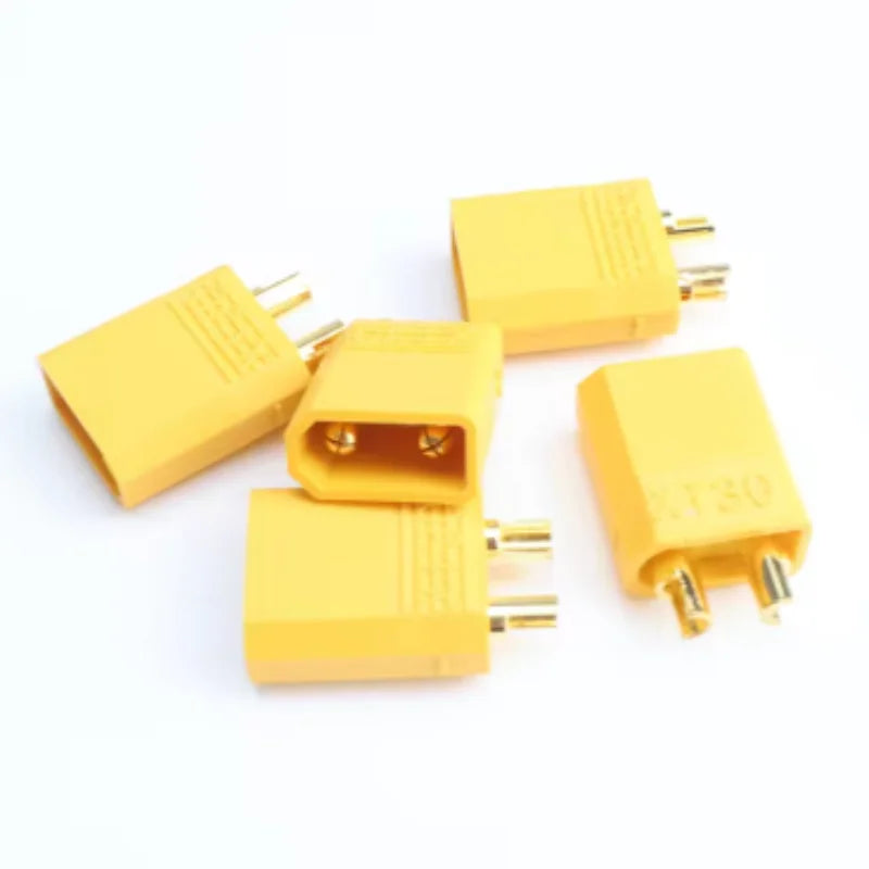 10/20 pairs XT30 2mm Gold Plated Battery Connector with Heat Shrink Tube for Drones RC Cars