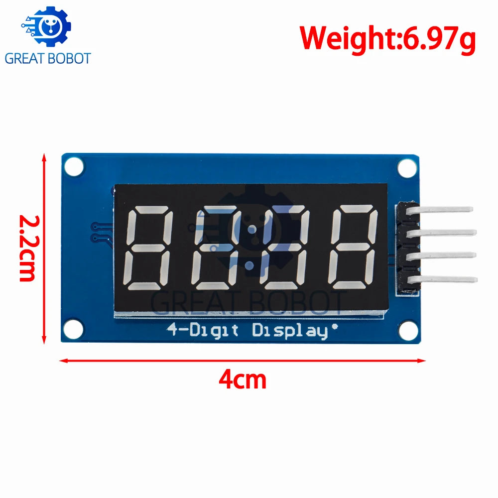 BS TM1637 4-Bits Digital LED Display Module-for Arduino!7-Segment,0.36Inch RED Anode Tube,Four - Serial Driver for Clock Display