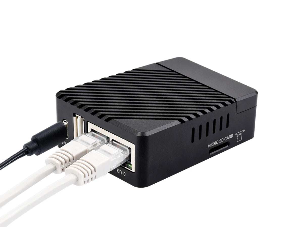 Waveshare Mini Dual Gigabit Ethernet Base Board USB 2.0 Raspberry Pi CM4 Carrier Board, Router Board for Raspberry Pi CM4