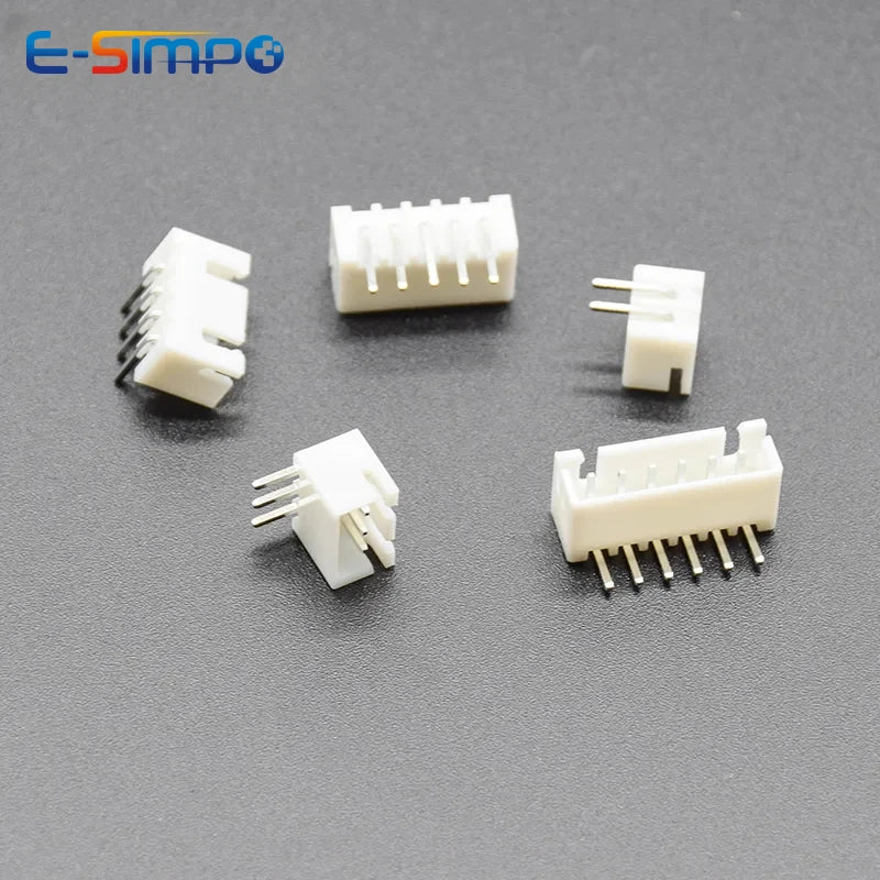 50PCS XH2.54 Right Angle Pin Header Connector 2P 3P 4P 5P 6P 7P 8P 9P 10P 12P 2.54mm Pitch XH for PCB JST 90D Bend RA Pin Wafer