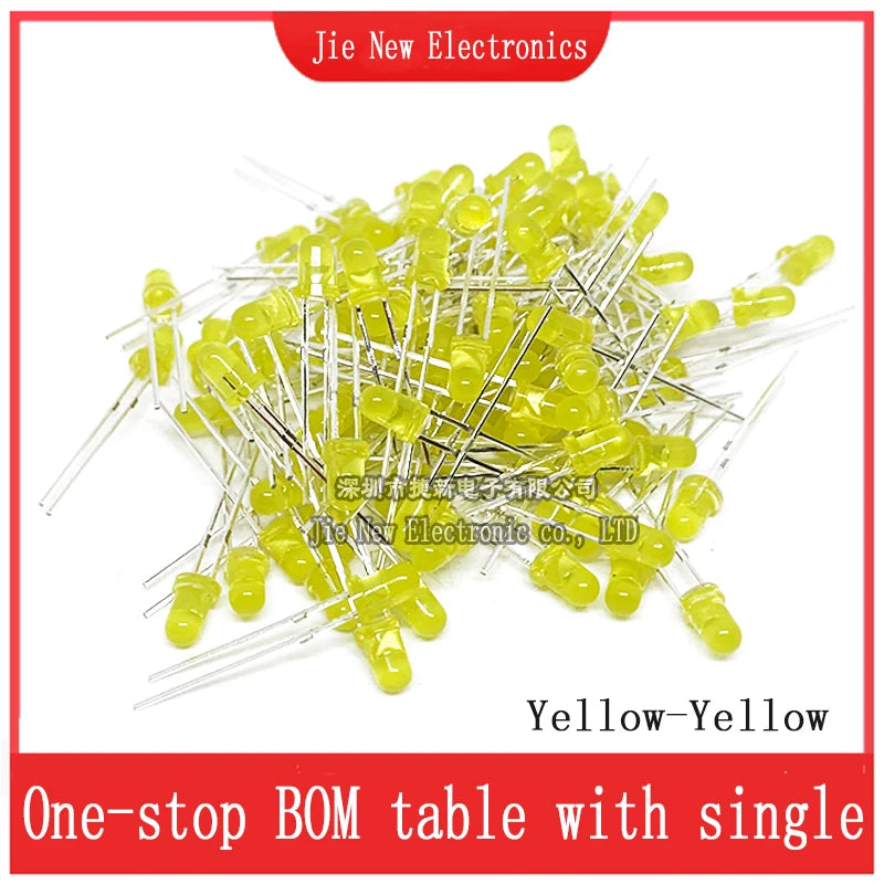 3mm 5mm LED Diode Assorted Kit White Green Red Blue Yellow Orange F3 F5 Leds Light Emitting Diodes Electronic Kit