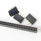 20pcs 2.54mm Pitch Single Row 1X3/4/5/6/12/20P 40Pin PH6.8mm Square Terminal Socket Gold Rohs Female Pin Header Connector