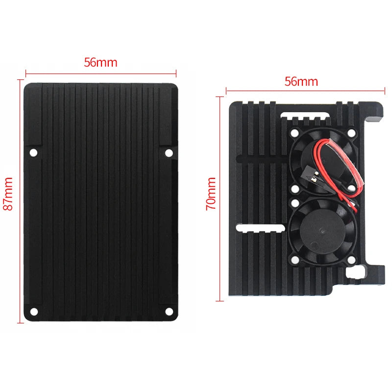 Aluminum Case for Raspberry Pi 4 Model B Armored Shell Passive Cooling Radiator Optional Dual Fan Cooler for Raspberry Pi 4