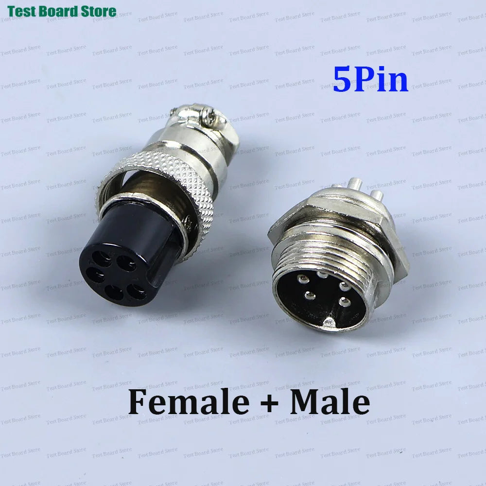 1/5/10Set GX16 Aviation Connector 2 3 4 5 6 7 8 9 10 Pin Male Plug Female Socket Waterproof Circular Connector