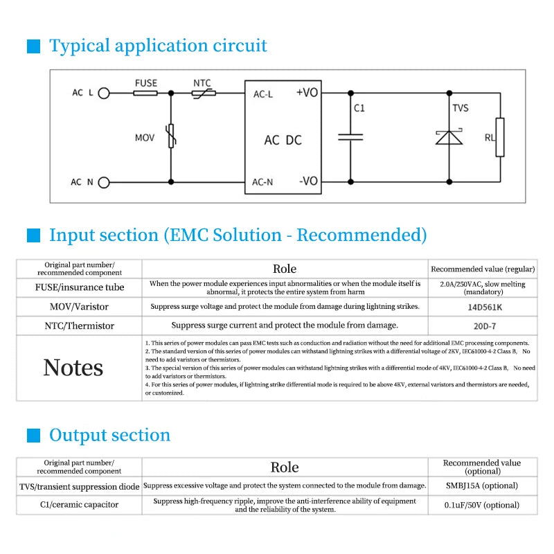 AC-DC Isolated Switch Power Supply Module Buck Converter Step Down Module AC 220V to DC 3.3V 4W 5V 9V 12V 15V 24V