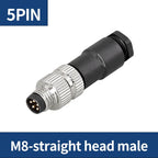 M8 3pin 4pin 5pin sensor connector waterproof male&female plug screw threaded coupling 3 4 5Pin