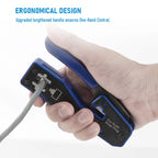 RJ45 Crimp Tool Pass Through Crimper Stripper Cutter for Cat6a Cat6 Cat5 8P8C Modular Connector Ethernet All-in-one Wire Tool