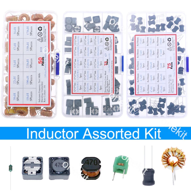 2.2uH 3.3uH 4.7uH 6.8uH 10uH 22uH 47uH 68uH 100uH 220uH 1mH 4.7mH 10mH 100mH Toroid Core Choke Color Ring Inductor Assorted Kit