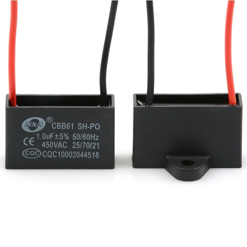 CBB61 Motor Start Capacitor 450V AC Fan Condenser1/1.2/1.5/1.8/2/2.5/3/4/5/6/8/10UF