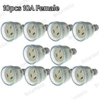 Bolantez 1pcs SAA Rewirable Plug Socket Australian Female Socket 3 Prong Electrical Socket Grounded Rewire Socket DIY Assembled