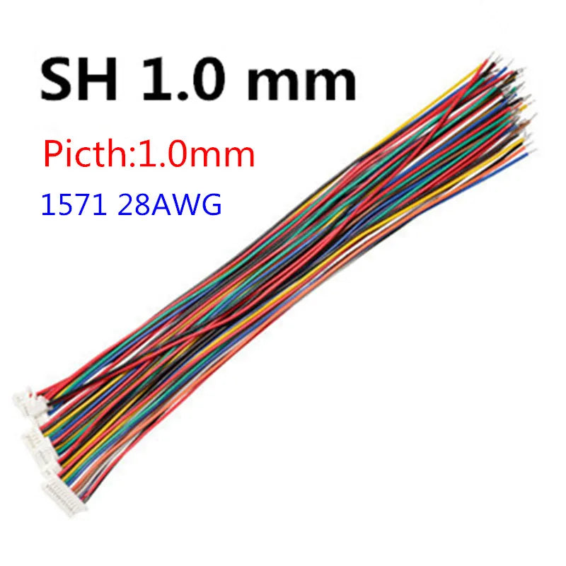 10PCS 1.0 1.25 1.5 2.0 2.54 SH/JST/ZH/PH/XH 1.0MM 1.25MM 1.5MM 2.0MM  2.54MM 2PIN/3/4/5/6/7/10P Female Plug Connector With Wire