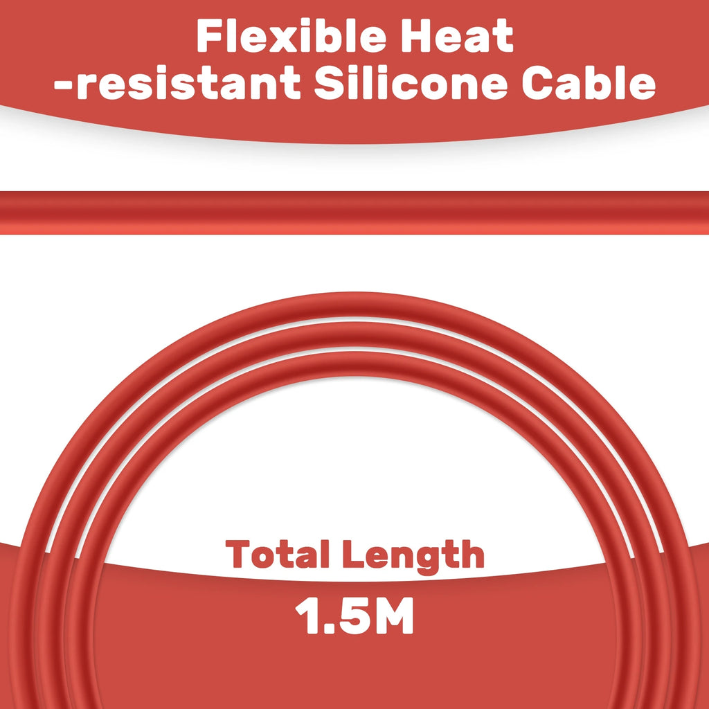 【Flash-Deal!】2 Wire PT1000 Temperature Sensor Thermistor Silicone Gel Coated 1.5Meters Probe 45Mm X 5Mm -50-180 Centigrade Rtds