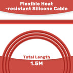 【Flash-Deal!】2 Wire PT1000 Temperature Sensor Thermistor Silicone Gel Coated 1.5Meters Probe 45Mm X 5Mm -50-180 Centigrade Rtds