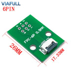 FC/FPC 6-80P to 2.54mm DIP Adapter Board 0.5mm Pitch Flexible Flat Cable Breakout PCB Soldered FR4 Double-Sided Converter Module