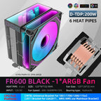 Metalfish CPU Air Cooler 4 6 Heat Pipe PC Radiator Cooling ARGB PWM 12cm Fan For 1851/1700/1200/115X/AM5/AM4/2011/X79/X99