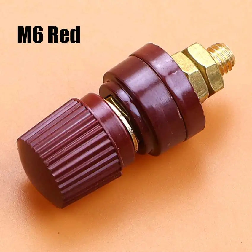 1/2pcs Red Black 6mm 8mm Pure Copper Terminal Blocks Power Supply Terminals M6 M8 Welding Machine Inverter Post Connector