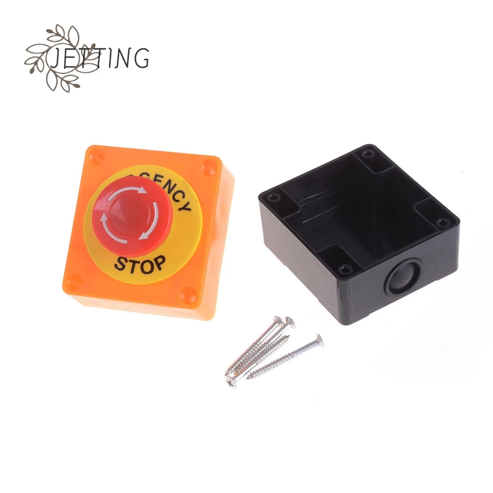 Red Sign Emergency Stop Mushroom Push Button Switch NO+NC AC660V/10A