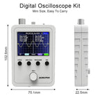 FNIRSI 2.4” TFT Handheld Digital Oscilloscope 0-200KHz Bandwidth 1M Sampling Rate with BNC-Clip Cable Probe and Power Supply