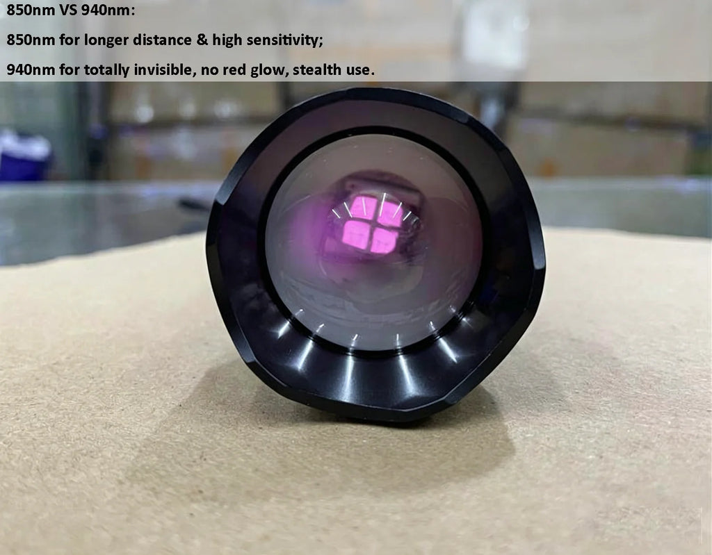T20 10W IR Flashlight 850nm 940nm Night Vision Tactical Torch Adjustable Zoom Outdoor LED Infrared Light for Hunting CCTV