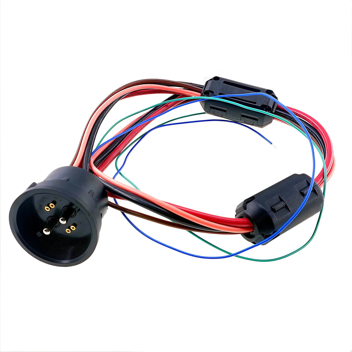 Waterproof Magnetic Circular Connector 18A 24V Male Female 4+2 Pin DC Power Charger Military-grade 12AWG Wire Threaded Gold Plat