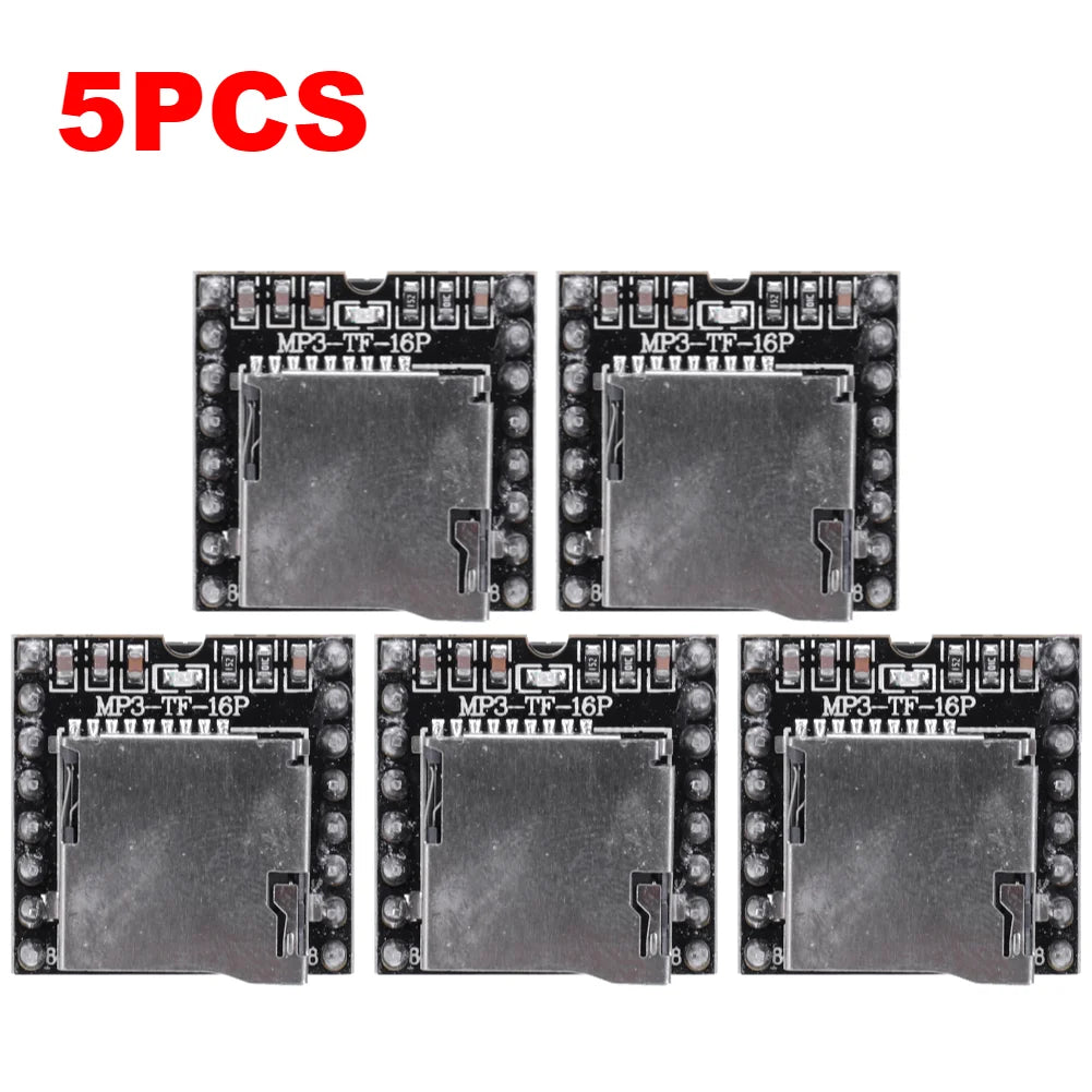 1-5PCS DFPlayer Mini MP3 Player Module V3.0 16P Support TF Card U-Disk Mini MP3 DF Player Audio Voice Module Board for Arduino