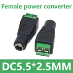 5/20pcs 12V DC Power Connector 5.5mm*2.1mm Power Jack Plug Barrel Adapter,DC Power Connector