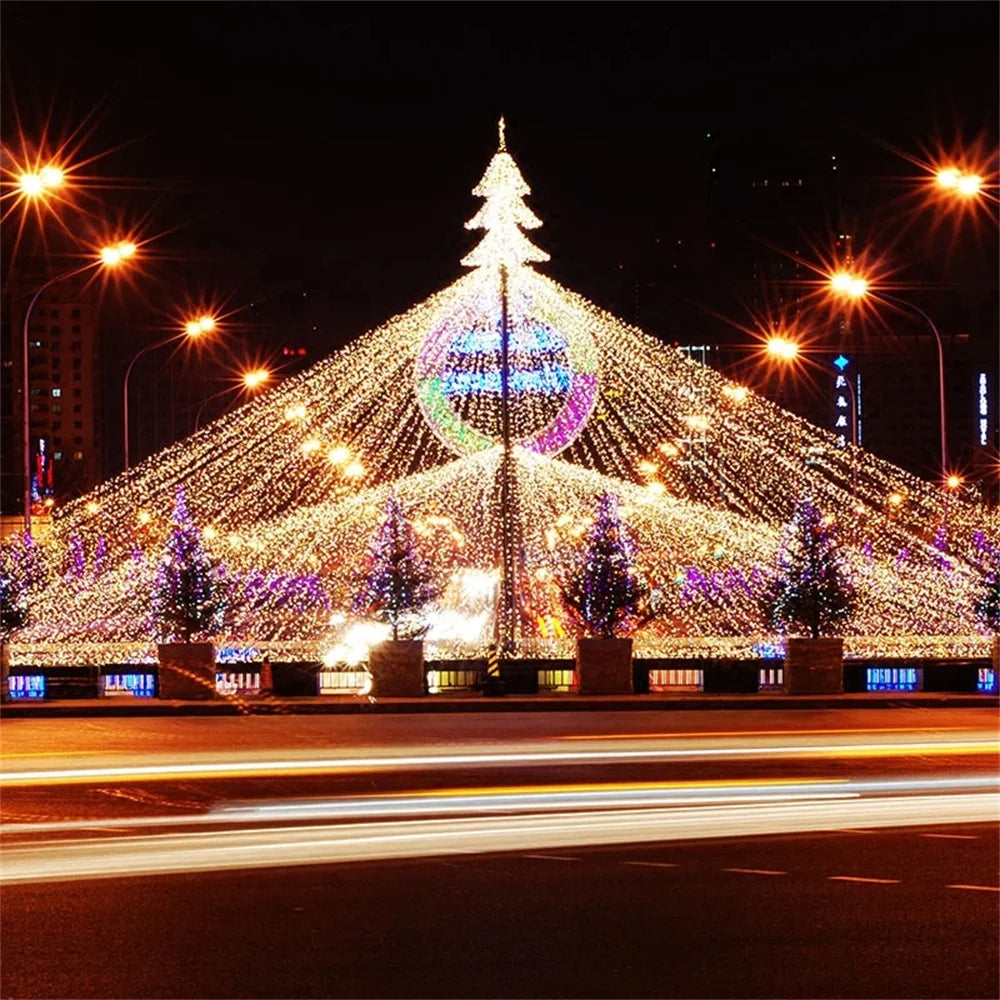 Holiday Outdoor 100 LED String Lights 10M 220V 110V Christmas Xmas Wedding Party Decorations Garland Lighting Christmas light