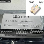 Self-flashing 0805 RGB SMD LED, Fast/Slow Flashing ,Red-Green-Blue,IC Control 7-Color Lamp Beads 2.0*1.2MM
