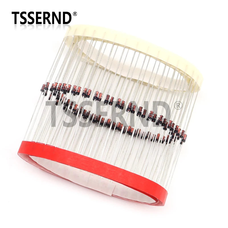 100pcs 1/2W Zener Diode 0.5W DO-35 BZX55C 2V 2V2 2V4 2V7 3V 3V3 3V9 4V7 5V1 6V2 7V5 10V 12V 15V 18V 20V 22V 27V 33V 39V 47V 75V