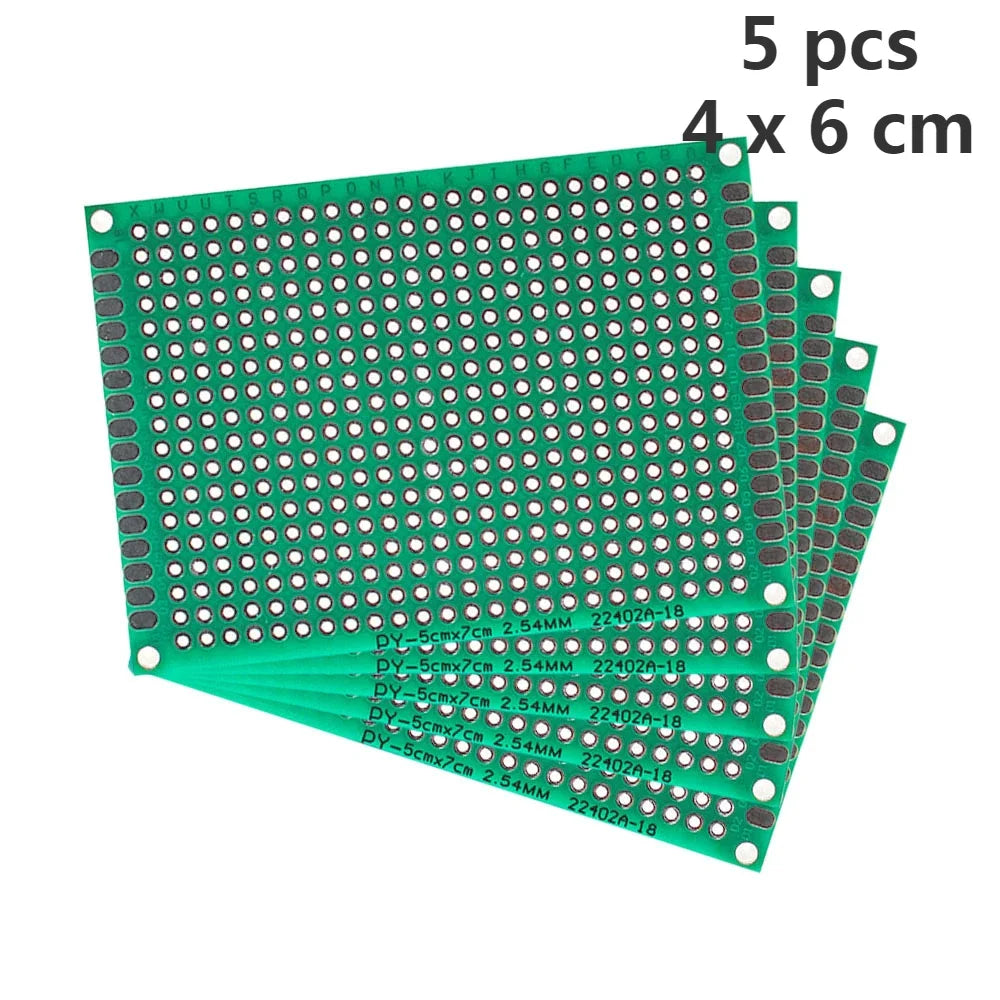 Universal PCB Circuit Protoboard Double Sided Breadboard 2x8 3x7 4x6 5x7 7x9CM Stripboard Prototyping Board DIY Electronic Kit