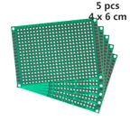 Universal PCB Circuit Protoboard Double Sided Breadboard 2x8 3x7 4x6 5x7 7x9CM Stripboard Prototyping Board DIY Electronic Kit