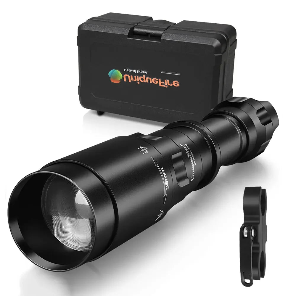 UniqueFire 1605 T38 Vcsel940nm Vcsel850nm LED IR Flashlight Set Dimmer Swtich Indicator USB C Rechargeable Torch Max.1500 Meters