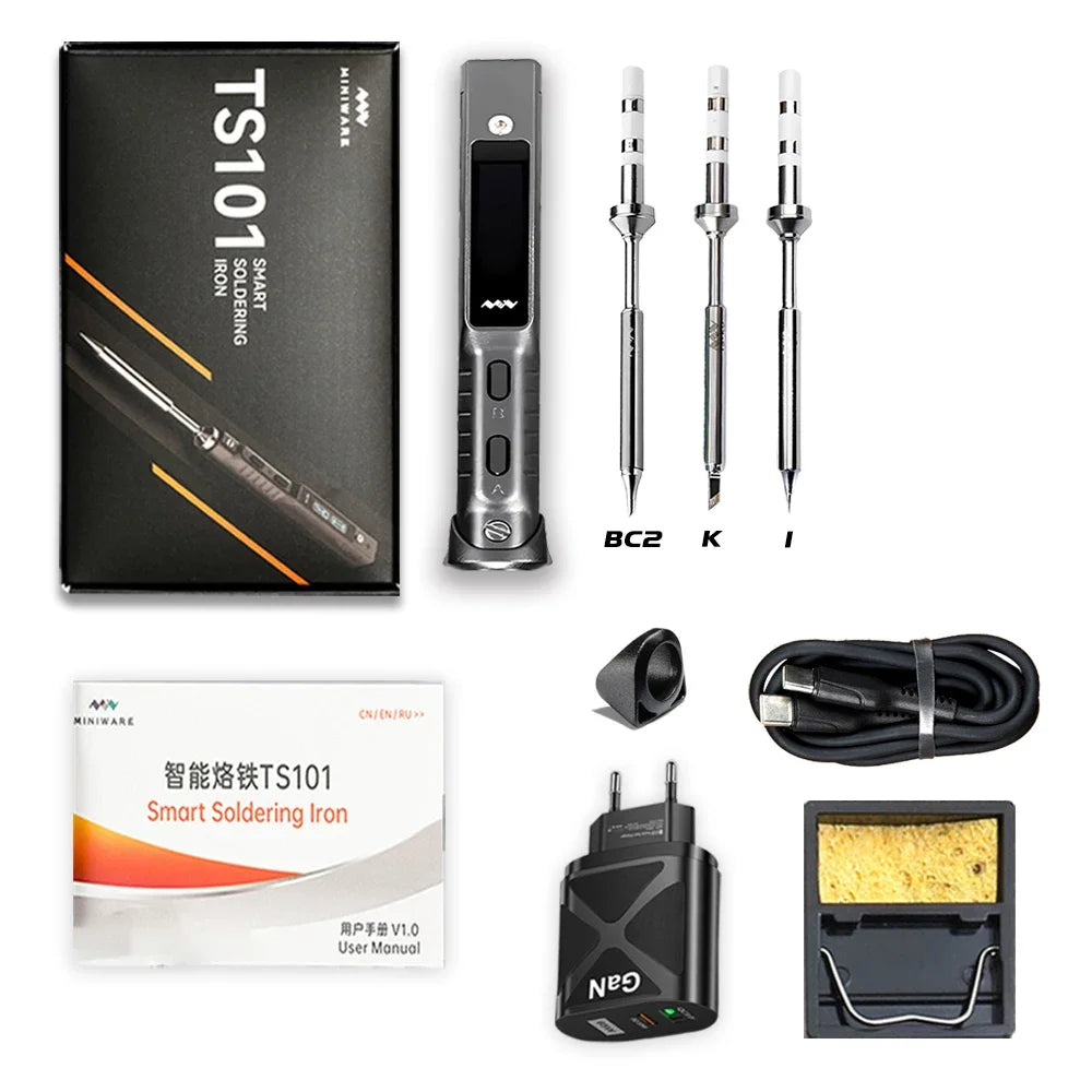Original TS101 Soldering Iron Electric 65W Temperature Adjustable Programming TS100 Soldering Iron New Upgrade With PD Plug Kit