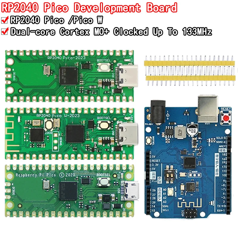 Raspberry Pi Pico Board RP2040 Dual-Core 264KB ARM Low-Power Microcomputers High-Performance Cortex-M0+ Processor