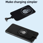 1pc Wireless Charger Adapter Receiver 10W Type-C Wireless Charging Patch Wireless Charging Receiver With Magnetic Charging Cable