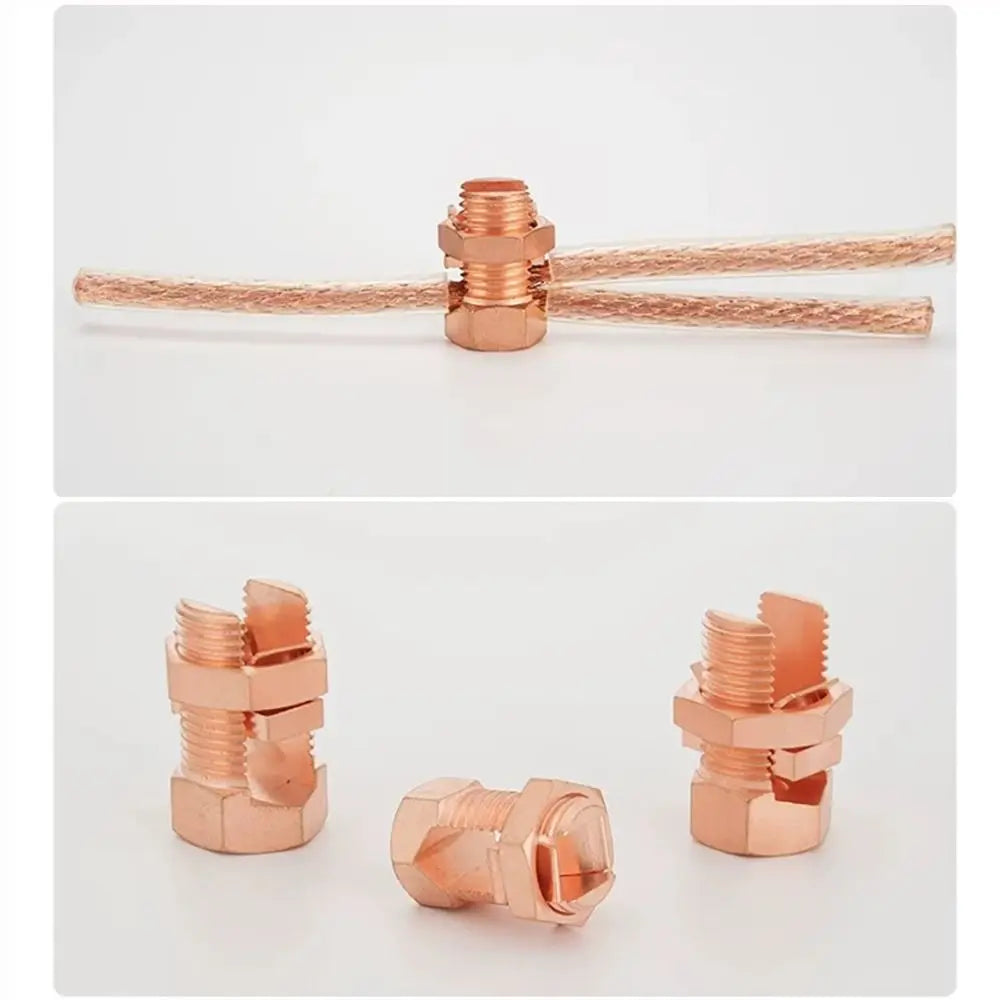 Electrical Equipment TJ Series Split Bolt Connector Sturdy Durable Copper Split Bolt Screw Terminal