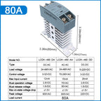 SSR Solid State Relay 10A 25A 40A 60A 80A 100A 120A DIN Rail Single Phase Relay With Heat Sink DC To AC DC To DC AC To AC