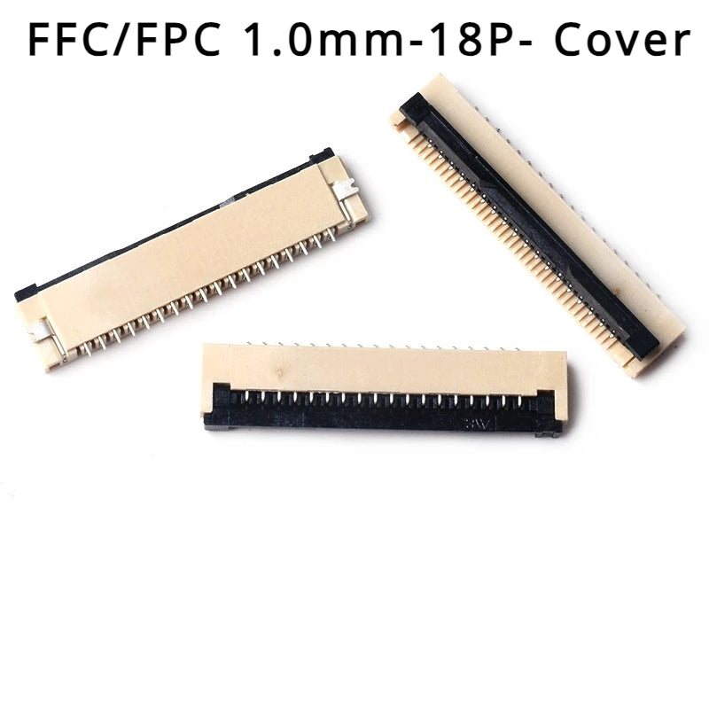 50Pcs/lot FFC FPC Connector 0.5mm 1.0mm 4P/6P/8P/10P/12/14/16/20/24/30/32/40P Pin Flip Type Ribbon Flat Connector Bottom Contact