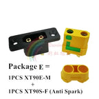 Amass XT90E-M Battery Connector XT90E Male Plug Gold-plated XT90 Mountable Connector Black Socket Or XT90H-M Quickly Charge