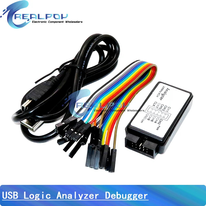 USB Logic Analyzer 24MHz 8 Channel 24M/seconds Logic Analyzer Debugger For ARM FPGA Logic Analyzer Logic 24M 8CH